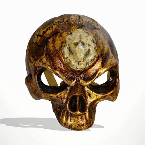 Venetian gilt decorated skull