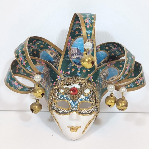 Venetian jester mask set 3pc - jester,