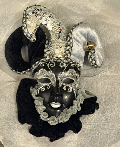 Venetian black silver sequin - venetian,