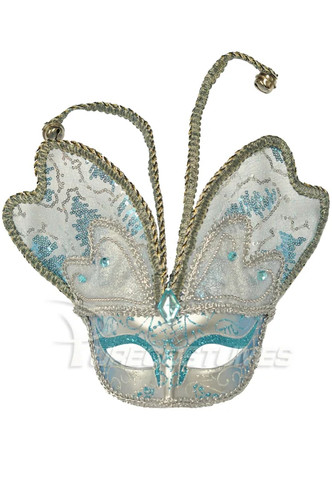 Venetian butterfly mask - butterfly, (blue)