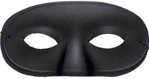 Black satin domino - black,