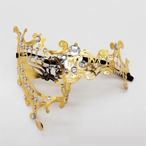 Skull metal mask rhinestone - skull,