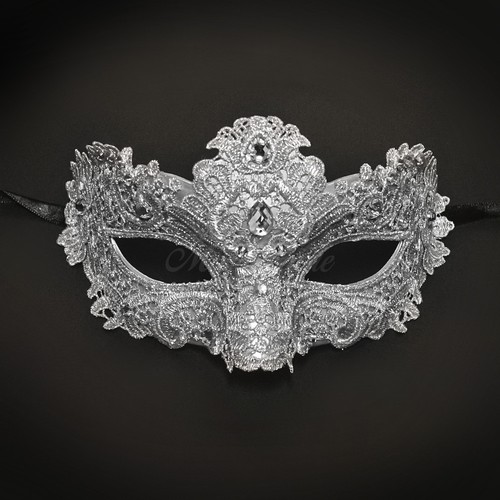 Brocade lace masquerade mask - masquerade,