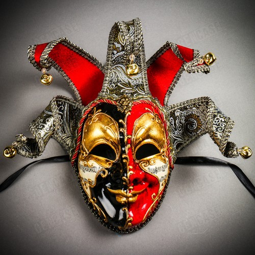 Venetian jester mask red - venetian,