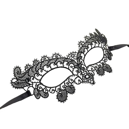 Black lace masquerade eye mask - masquerade,