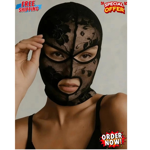 Black gothic lace face - gothic, mask