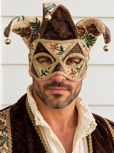 Venetian velvet jester - velvet, jester's