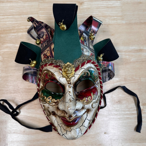 Venetian jester mask mardi - venetian,