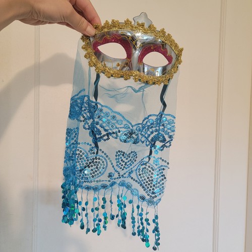 Venetian masquerade mask blue - venetian,