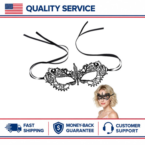 Elegant black lace - lace, mask